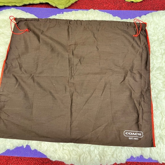 Coach Brown Bag with Red Trim - Picture 1 of 3